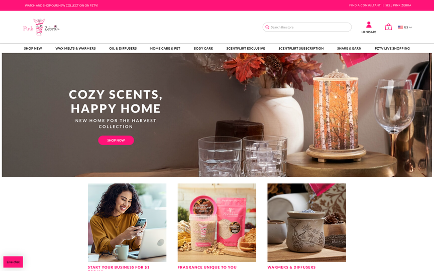 PinkZebra - E-commerce